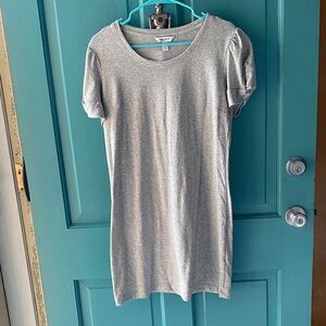 Nine West Light Heather Gray Short Sleeve Mini Dress